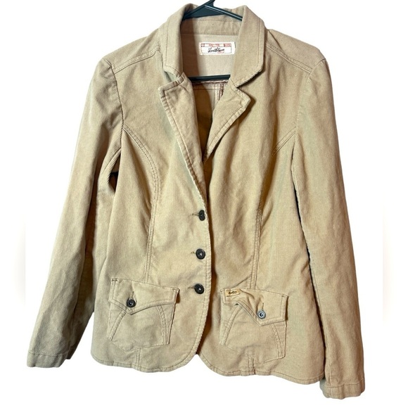 Levi Strauss Vintage Blazer Light Tan Corduroy Women’s Medium - Picture 1 of 14